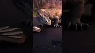 Komodo Dragon Lunges at Russian Blue Kitten on Beach&hellip; Plot Twist BBQ #funny