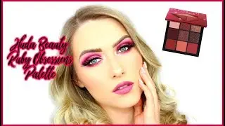 HUDA BEAUTY RUBY OBSESSIONS PALETTE TUTORIAL! ❤️ | shivonmakeupbiz