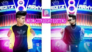Picsart Neon City Light Concept Photo Editing Tutorial in Picsart Step By Step - Neon Light Editing