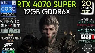 RTX 4070 Super + I7 10700K & 24GB Ram - Test In 20 Games - 1440p