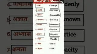 Short and Most important Daily routine English words with meaning in Hindi #shorts #trendingshorts