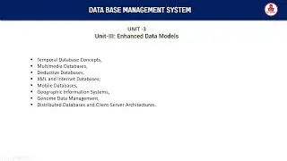 Enhanced Data Models | MSc.cs| unit -3 | notes
