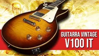 Review Guitarra Vintage V100 IT Ice Tea | Wilkinson Pickups | Com Léo Bizzo