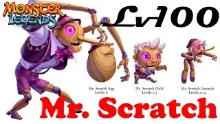 Mr. Scratch 1 to 100 level Монстр на прокачку Monster Legends
