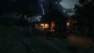 Let Stress Fade with Dark Rain and Thunder Night Sounds