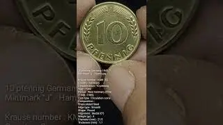 10&nbsp;pfennig Germany 1949 || Mintmark 