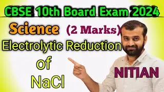 Class 10 | Electrolytic Reduction-Extraction of Highly Reactive Metals | Science Board Exams 2024