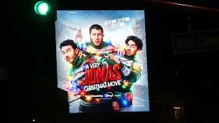Jonas Brothers A Jonas Christmas Movie Billboard Sunset Blvd Los Angeles CA November 15, 2025 Rain