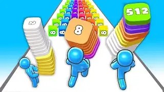 Jelly Man 2048 vs Idle 2048 Land  - 1⭐123456789 Gameplay Max Level