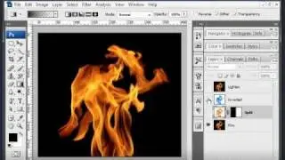 Fire photo: 3 steps to a white background