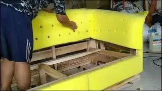 Membuat sofa model baru | sofa hitam mewah 3 Dudukan sofa kain beludru @wiwinoktaberi