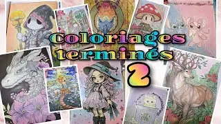 20 coloriages terminés -2 | Coloriage adulte  🖍️| Art Thérapy