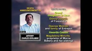 Anthony Charles Goolaman ~ Long Obituary