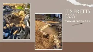 How to install a flexible liner and add rocks to a pond| DIY Pond build