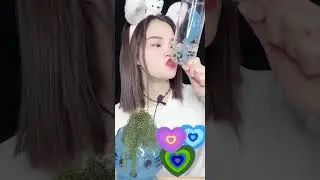 Blue 💙💙💙 Rainbow ASMR Drinking! No Talking 🙅&zwj;♂️ Drinking juice! Drinking Sounds #shorts #asmr #viral