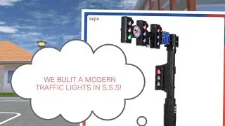 WE BUILT THE MODERN TRAFFIC LIGHTS IN SAKURA SCHOOL SIMULATOR | TUTORIAL | PROPS ID
