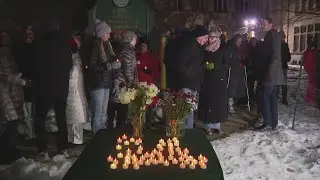 Vigil held at Nativity scene highlighting controversial immigration policies in Evanston