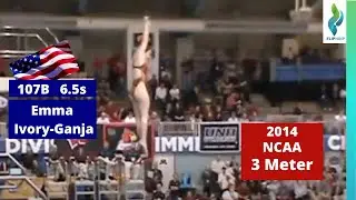 2014 Emma Ivory-Ganja 107B dive  6.5s - 3 Meter Springboard Diving - NCAA Nationals Finals