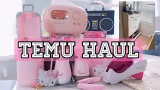 HUGE TEMU HAUL | FURNITURE | SANRIO HELLO KITTY | PINK GIRLY ACCESSORIES