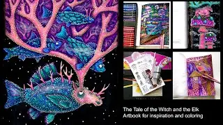 The Tale of the Witch and the Elk: Artbook for inspiration and coloring