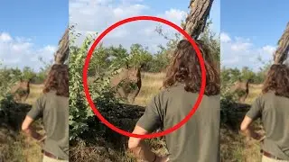 Man Stands Up To Charging Rhino