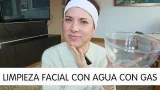 Limpieza facial con agua con gas, tratamiento casero