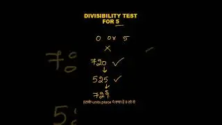 How to check number is divisible by 5 #math #maths #competitive #mathstricks #divisibilityrule #exam