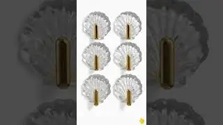Elegant Glass Shell Wall Hooks | Aesthetic Home Decor ✨ #homedecor #interiordesign