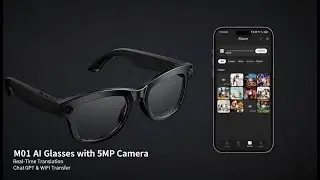 M01 Smart AI Glasses with ChatGPT 5MP Camera Real-Time Translation For Travel Business Daily Use