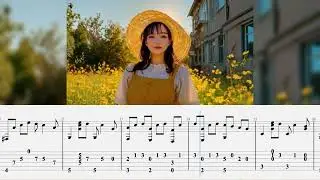Here Comes the Sun for solo guitar (Remix №73) / Tuning = Drop D