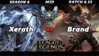LoL - Xerath vs Brand Season 6 Gameplay - League of Legends