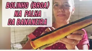 Bolo  de milho assado na palha da bananeira 