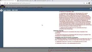 CA Exam Form Certificate of service for Final | Declaration for Inter IPC | CA Exam form May 2022