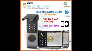 Hướng Dẫn Lắp Đặt Kh&oacute;a LC-KC02 V&acirc;n Tay 2 Mặt 2 App Đơn Giản