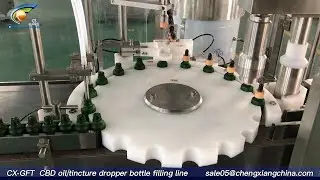 filling machine/CBD oil tincture filling line/glass dropper bottle filling capping labeling machine