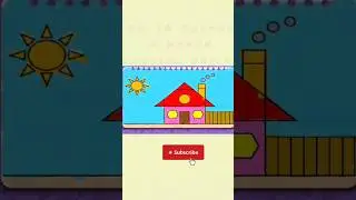 How to colour a House|Learning Skills|Kids Play Button|#trendingshorts #drawing  #coloringforkids#yt