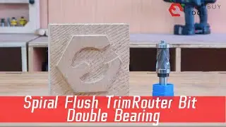 Solid Carbide Spiral Flush Trim Router Bit With Double Bearing
