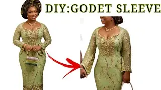 How To Cut and INSERT a TRENDY GODET SLEEVE IN 5 MINUTES!!! / DIY/ BEGINNER FRIENDLY/ Basic Sleeve
