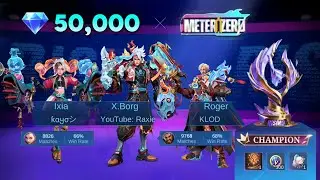 ALL NEW METRO ZERO SKIN IN ONE TEAM!!🤯🔥 (AUTO-CHAMPION!?) - X.BORG ROAD TO CHAMPION RISING GAMEPLAY!