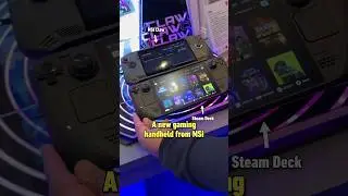 The MSI Claw handheld is smaller than the Steam Deck BUT it IS heavier. #msi #msiclaw #steamdeck