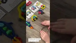 Build fine motor skills with playdough activities in a transportation theme!