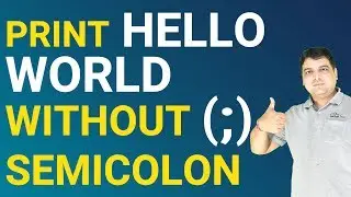 How to Print Hello World without Semicolon? | C Language Tutorial in Hindi
