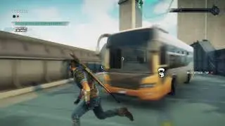 Just Cause 4 difficult stunt Laderas Rojas - Prisa Viajero Bus