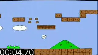 Syobon Action 2 (Cat Mario) Уровень 1 29.43 Секунды SpeedRun