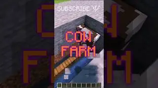 SIMPLE COW FARM for LEATHER OR COOKED BEEF! | Redstone with PsiVolt #minecraft #redstone