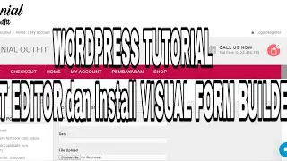 WORDPRESS TUTORIAL - TEXT EDITOR & INSTALL PLUGIN VISUAL FORM BUILDER