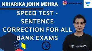 Speed Test - Sentence Correction for All Bank Exams in English Explanation