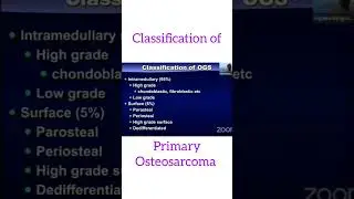Primary Osteosarcoma Classification #shorts #orthopaedicprinciples #frcs #frcsc #fracs #orthopedics