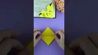 Pikachu paper bookmark #pikachu #diy #origami #paper #bookmark #pokemon