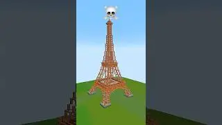 Minecraft Eiffel Tower Build Battle - Noob vs Pro vs Hacker vs God #shorts #minecraft